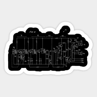 Automatic Bowling Machine Vintage Patent Drawing Sticker